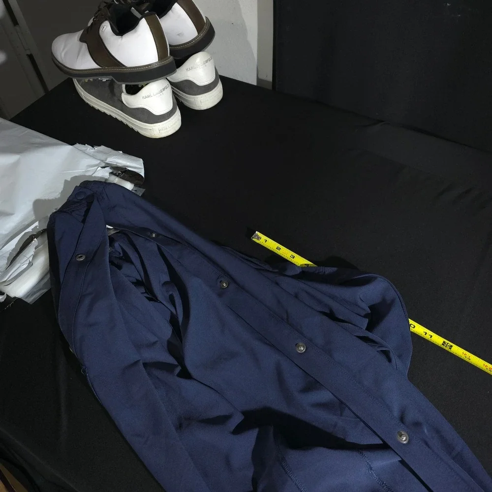Nike Dri-FIT Track Pants Mens XL Navy Blue AA5111-451 Tapered Ankle Snap Warmup